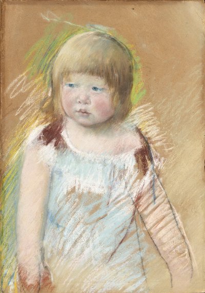 Child with Bangs in a Blue Dress by Mary Cassatt