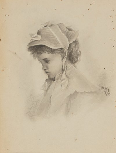 Head of a Child Looking Down by Mary Vaux Walcott