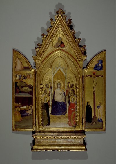 Madonna with Saints and Scenes of the Life of Christ, portable altarpiece by Maso di Banco