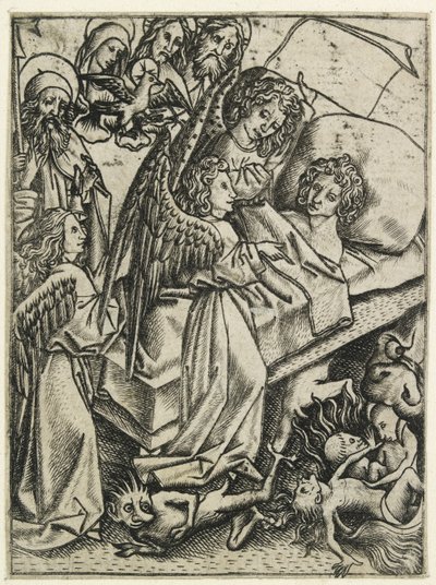 Presentation of Humility Against Avarice by Master E. S.