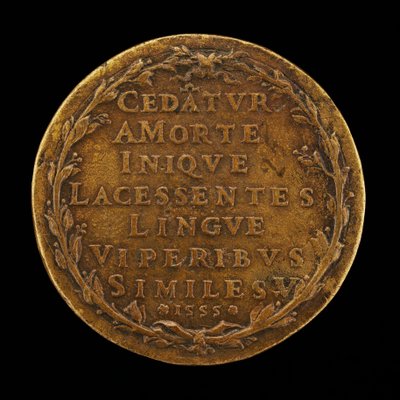 Inscription in a Laurel Wreath [reverse] by Master I.A.V.F.