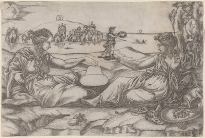 Two Allegorical Figures (Roma and Liberty?) by Master IRs