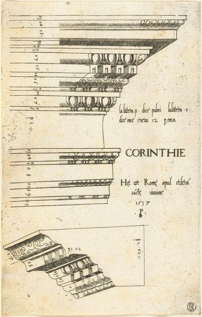 Entablature from the Church of Saint Bibiana, Rome by Master PS