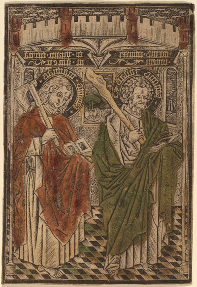 Saint Matthias and Saint Jude with Articles from the Credo by Master d