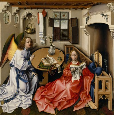 Annunciation Triptych (Merode Altarpiece) by Master of Flémalle
