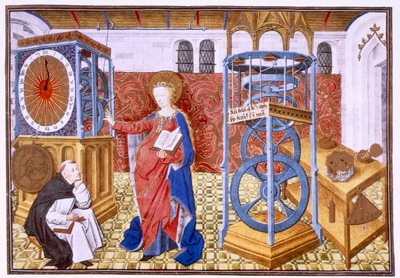 Wisdom teaching the author the precepts of temperance, c. 1455 by Master of Jean Rolin II