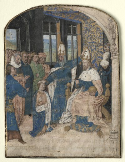 Miniature from a Speculum Historiale: Claudius Designates Nero as His Successor by Master of Jouvenel des Ursins