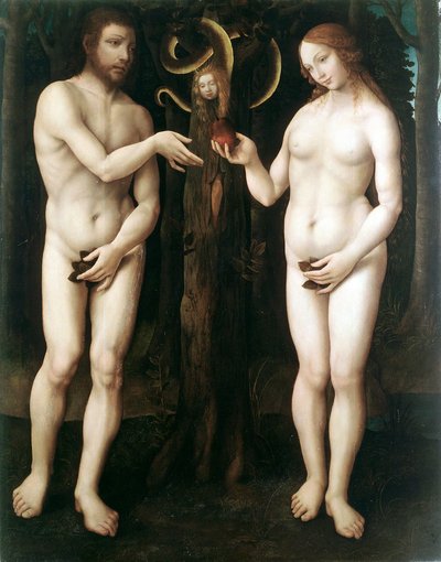 Adam and Eve, The Temptation of Adam, c. 1520 by Master of Lucretia