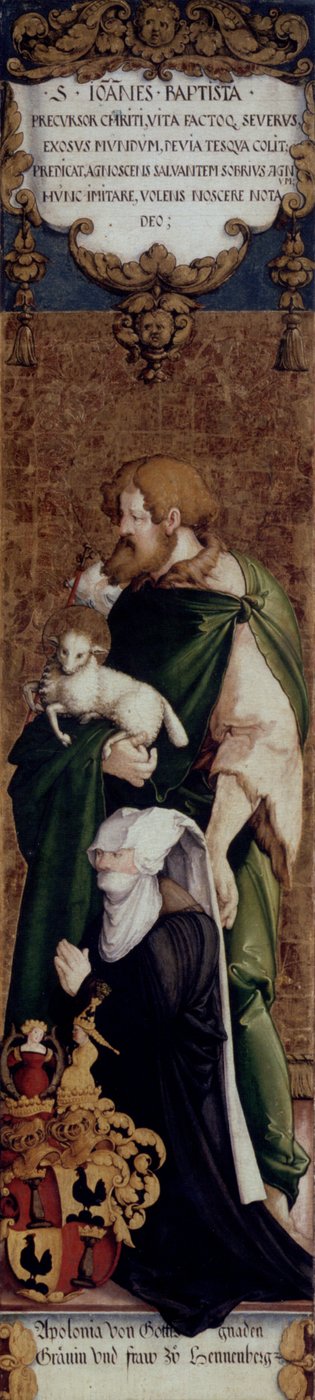 Saint John the Baptist with the Donor Apollonia von Henneberg by Master of Messkirch