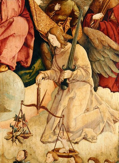 St. Michael Weighing Souls (detail) by Master of Messkirch