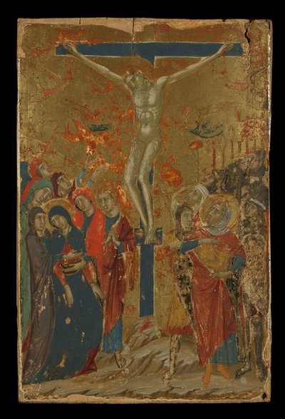The Crucifixion and the Virgin and Child Enthroned by Master of Monte Oliveto
