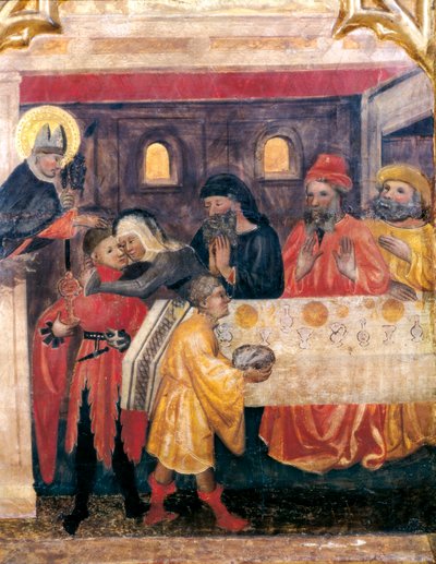 Altarpiece of Saint Nicholas, Saint Clare and Saint Anthony (detail) by Master of Obispo Galiana