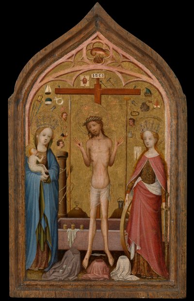 Man of Sorrows with Madonna and Saint Catherine of Alexandria by Master of St. Veronica