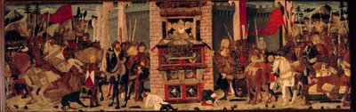 Didon Receiving the Ambassadors of Enee to Troy (Detail) by Master of Tournon de Sainte Croix
