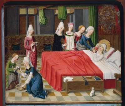 Birth of the Virgin by Master of the Aachen Altar