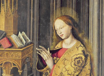 The Virgin Mary Reading from a Book of Hours, c.1445 (detail) by Master of the Aix Annunciation