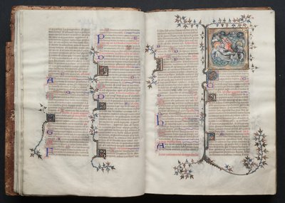 The Gotha Missal: Fol. 15v, Text, c. 1375 by Master of the Boqueteaux