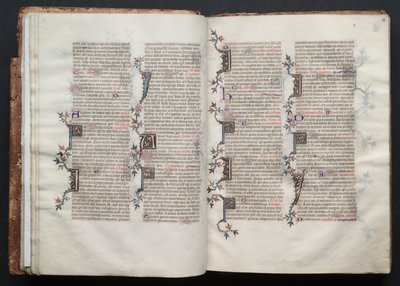 The Gotha Missal: Fol. 20r, Text, c. 1375 by Master of the Boqueteaux