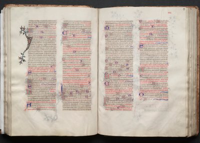 The Gotha Missal: Fol. 57r, Text, c. 1375 by Master of the Boqueteaux
