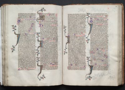 The Gotha Missal: Fol. 82r, Text, c. 1375 by Master of the Boqueteaux