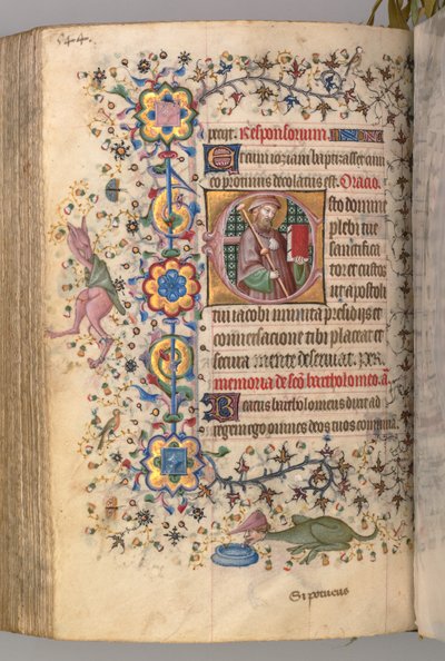 Hours of Charles the Noble, King of Navarre: fol. 266v, St. James by Master of the Brussels Initials and Associates