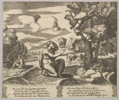 Plate 14: Cupid Airborne Fleeing from Psyche, from 