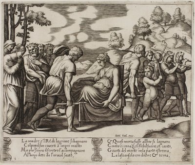 Psyche Taken to a Deserted Mountain by Master of the Die