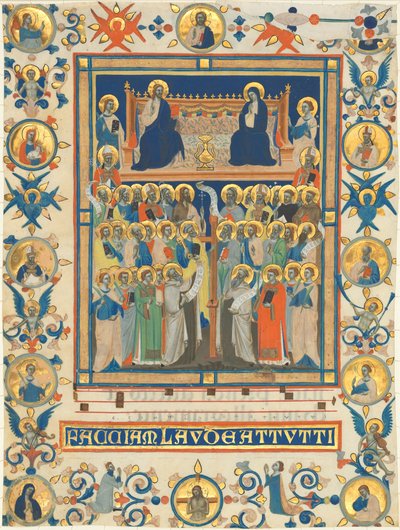 Christ and the Virgin Enthroned with Forty Saints by Master of the Dominican Effigies