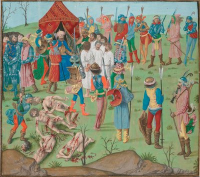 Battle of Nicopol Aftermath: The Massacre of the Christians as Revenge for Rahova Massacre by Master of the Dresden Prayer Book