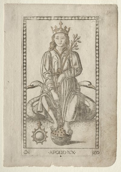 Apollo (from the Tarocchi, series D: Apollo and the Muses, #20) by Master of the E Series Tarocchi