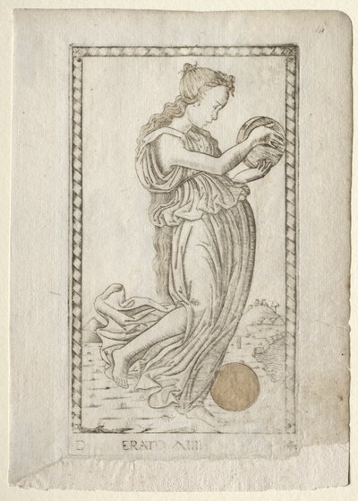 Erato Lyric and Love Poetry from the Tarocchi Series by Master of the E Series Tarocchi