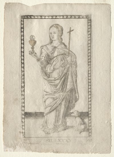 Faith (from the Tarocchi, series B: Cosmic Principles & Virtues, #40) by Master of the E Series Tarocchi