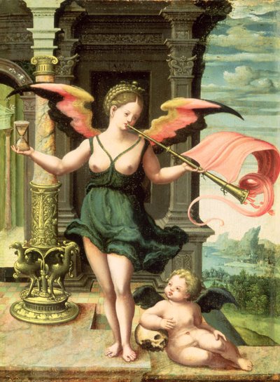 An Allegory of Fame by Master of the Female Half Lengths