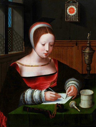 Mary Magdalene Writing by Master of the Female Half Lengths
