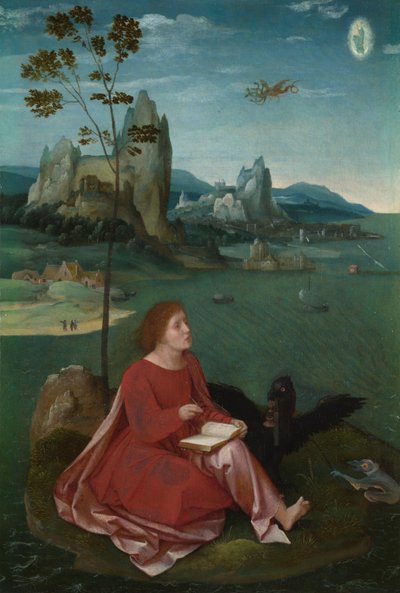 Saint John on Patmos by Master of the Female Half Lengths