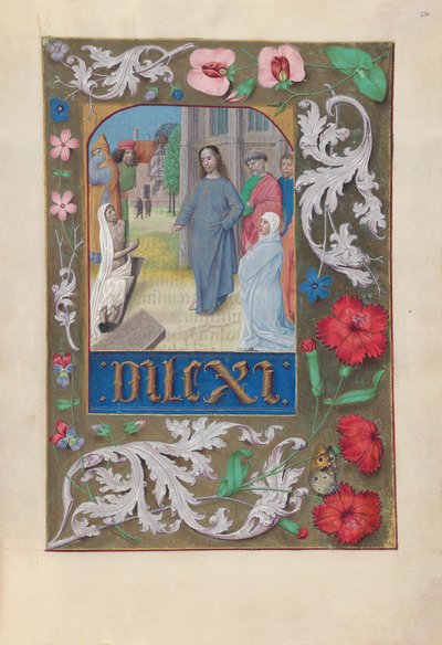 Hours of Queen Isabella the Catholic, Queen of Spain: Fol. 220r, Raising of Lazarus by Master of the First Prayerbook of Maximillian