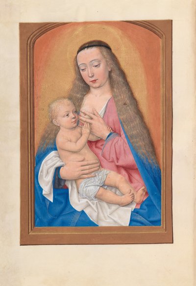 Hours of Queen Isabella the Catholic, Queen of Spain: Fol. 257v, Madonna and Child by Master of the First Prayerbook of Maximillian