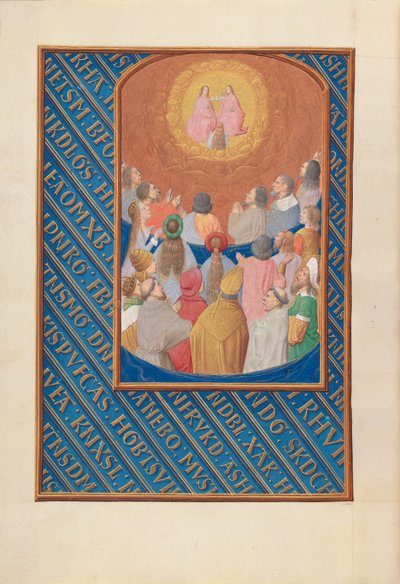 Hours of Queen Isabella the Catholic, Queen of Spain: Court of Heaven, c. 1500 by Master of the First Prayerbook of Maximillian