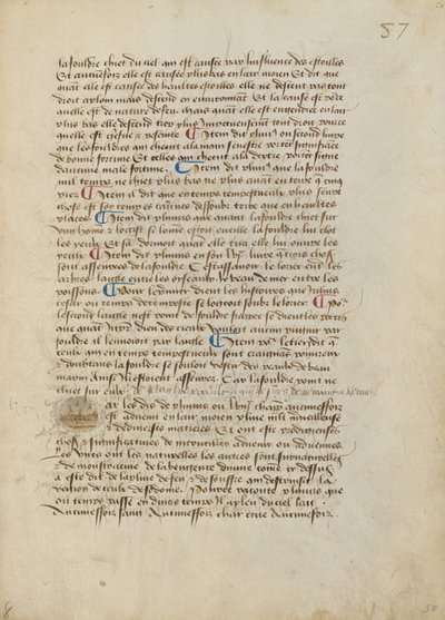 Historiated Initial P: Downpour of Toads, Tree Frogs, and Vermin by Master of the Geneva Boccaccio