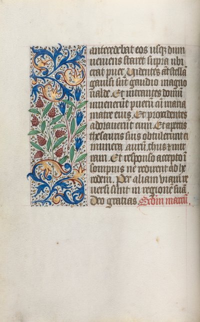 Book of Hours Use of Rouen: fol. 17v by Master of the Geneva Latini