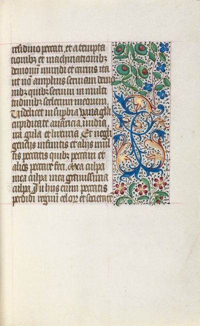 Book of Hours Use of Rouen: fol. 25r by Master of the Geneva Latini
