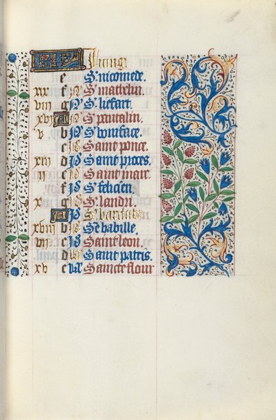 Book of Hours Use of Rouen: fol. 51r by Master of the Geneva Latini
