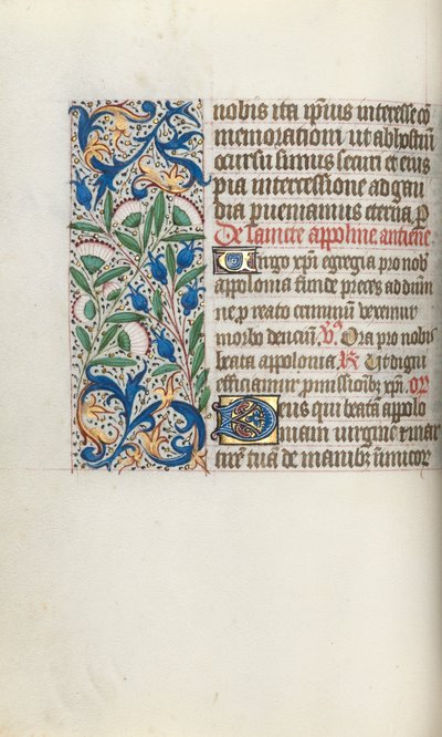 Book of Hours Use of Rouen: fol. 54v by Master of the Geneva Latini