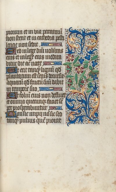 Book of Hours Use of Rouen: fol. 57r by Master of the Geneva Latini