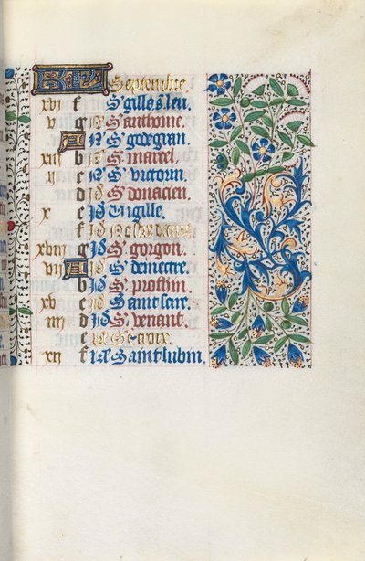 Book of Hours Use of Rouen: fol. 9r, c. 1470 by Master of the Geneva Latini