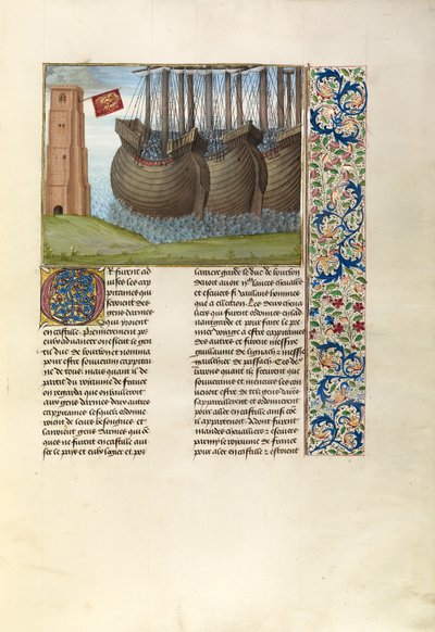 The English Fleet in Flemish Waters by Master of the Getty Froissart