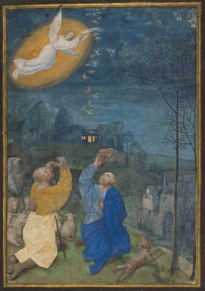 The Annunciation to the Shepherds by Master of the Houghton Miniatures