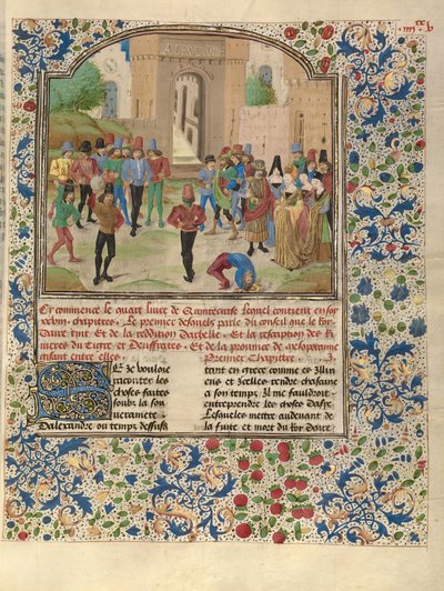 The Competition in Sittacene and the Placating of Sisigambis by Master of the Jardin de vertueuse consolation