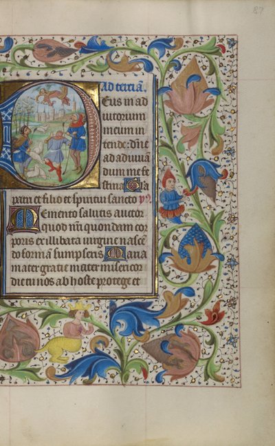 Initial D: The Annunciation to the Shepherds by Master of the Lee Hours