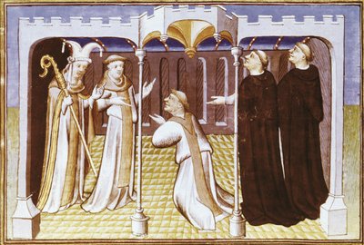 Brother Ricoldo da Monte di Croce before the Nestorians by Master of the Mazarine